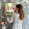 DIY 5D diamond painting kit for adults featuring gnomes and flowers—full drill design measuring 30×40 cm. Perfect for relaxation, creative fun, and as colorful home wall décor.